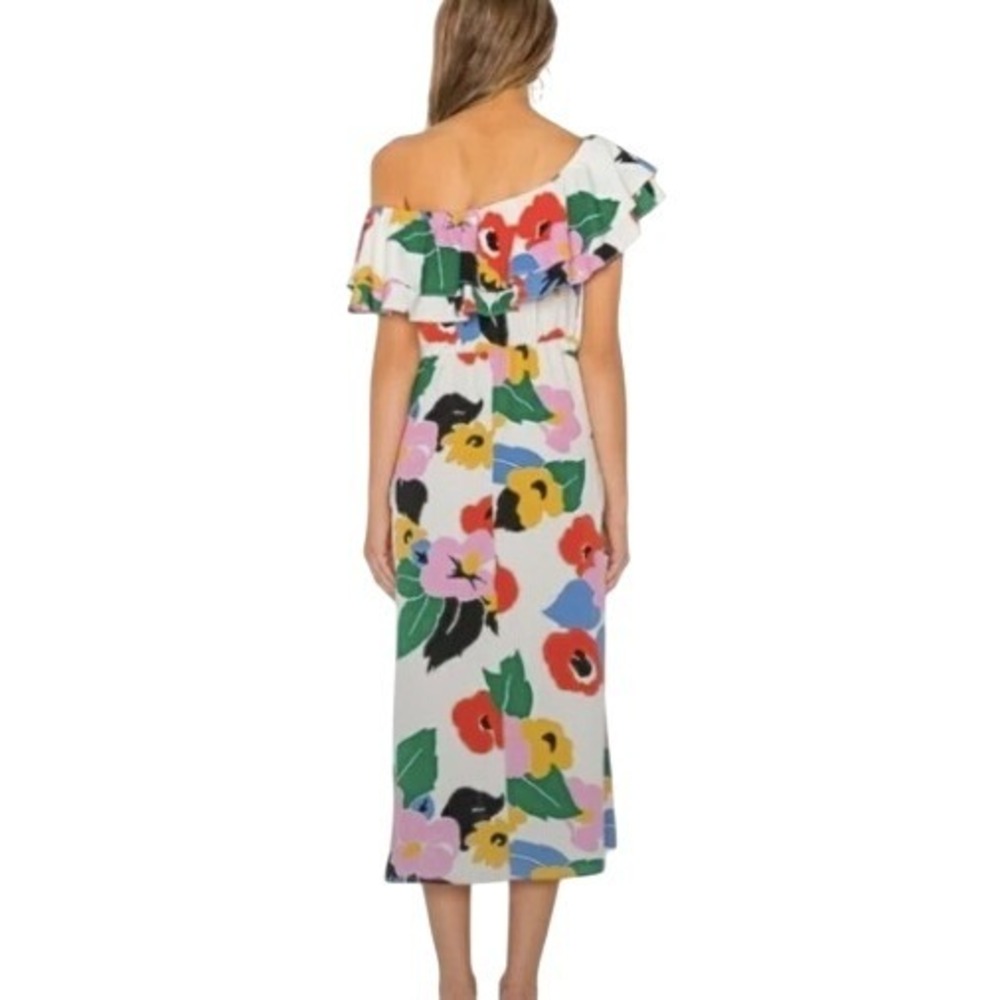 NWT Show Me Your Mumu Rosie Midi Dress Becky Blooms‎ Print One Shoulder Sz Small - Picture 3 of 8